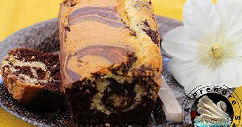 Cake marbré amandes chocolat