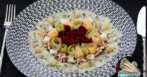 Carpaccio concombre betteraves au gingembre