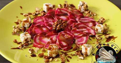 Carpaccio de betteraves au fromage