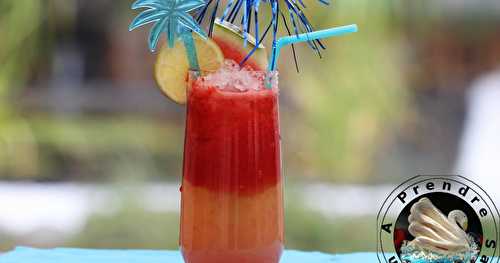 Cocktail rhum pastèque au citron vert
