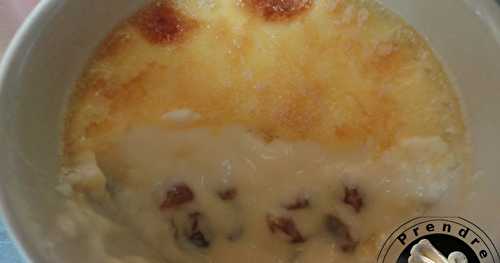 Crème brûlée rhum-raisins