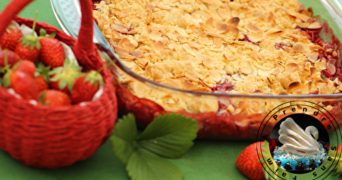 Crumble aux fraises et amandes effilées en vidéo