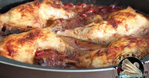 Cuisses de poulet sauce aux cranberries