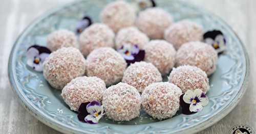 Energy balls framboises coco