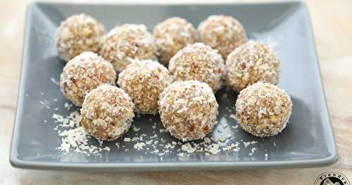 Energy balls noisettes raisins coco