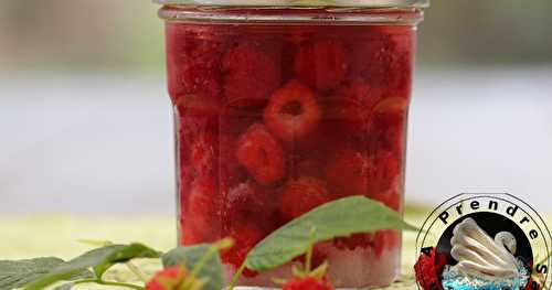 Framboises à l'eau de vie