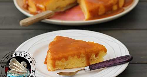 Gâteau aux pommes et caramel au beurre salé