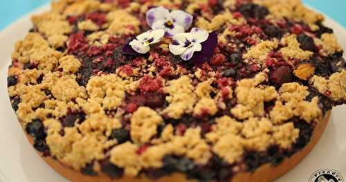 Gâteau crumble aux fruits rouges