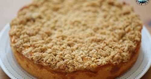 Gâteau crumble pomme cannelle au fromage blanc