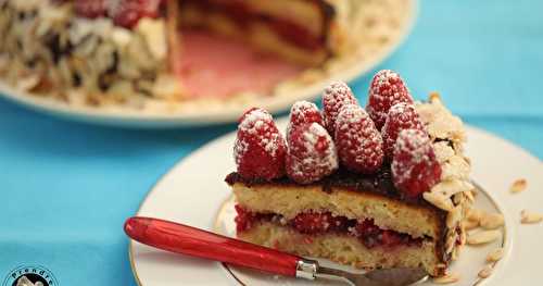 Gâteau framboises amandes