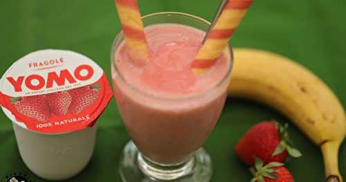 Glace minute fraise banane au yaourt