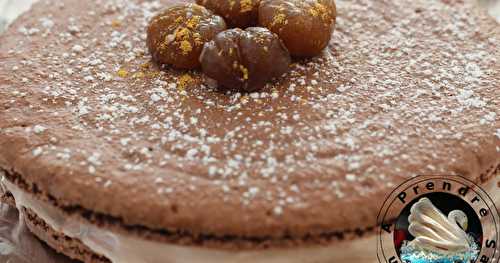 Macaron géant glacé aux marrons
