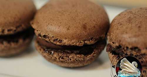 Macarons au chocolat au lait et fève tonka