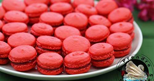 Macarons aux framboises