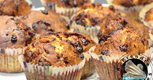 Muffins à la banane et aux pépites de chocolat