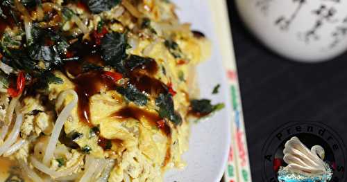 Omelette chinoise aux crevettes