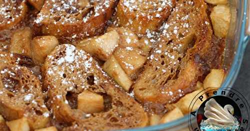 Pain perdu poires chocolat