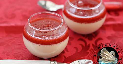 Panna cotta au coulis de fraises