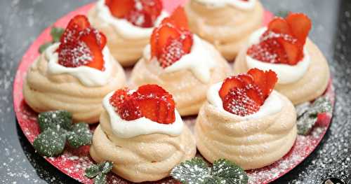 Pavlovas individuelles aux fraises