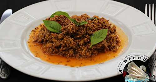 Quinoa au bœuf et sésames grillés