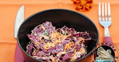 Salade coleslaw de chou rouge