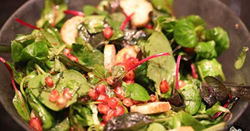 Salade de jeunes pousses à la grenade