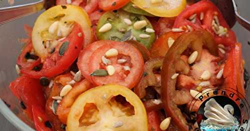 Salade de tomates aux graines