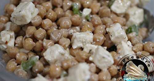 Salade minute feta pois chiches