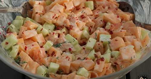 Salade saumon fumé au melon