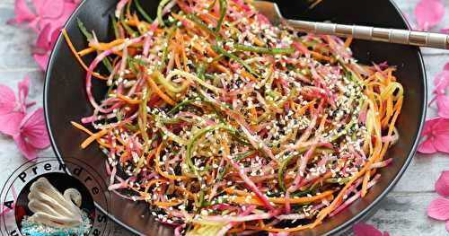 Salade spaghettis multicolore