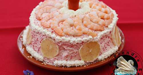 Sandwich cake crevettes saumon