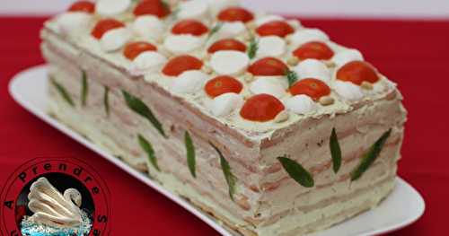 Sandwich cake tomates mozzarella