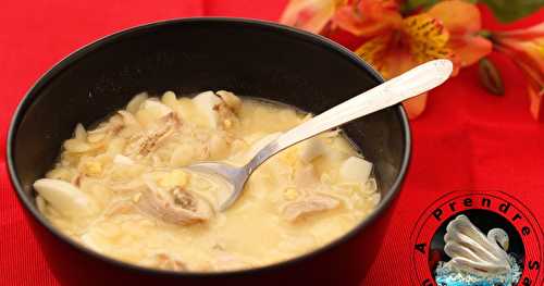 Soupe de pâtes au poulet façon portugaise