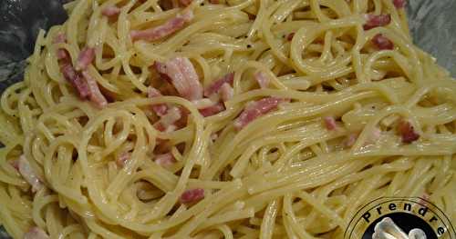 Spaghettis à la carbonara