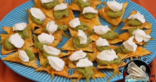 Tacos au guacamole, cheddar et crème