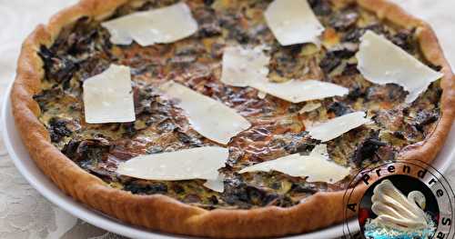 Tarte végétarienne aux champignons et parmesan