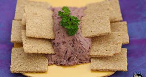 Tartinade d'haricots rouges, crackers potiron