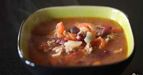 Soupe aux haricots rouges façon chili