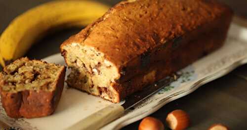 Banana bread choco noisettes aux flocons