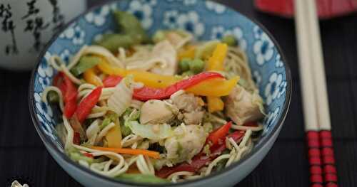 Wok de poulet aux légumes