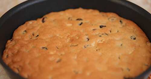 One pan cookie cranberries pépites de chocolat blanc