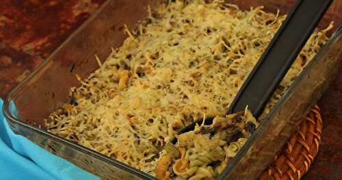 Gratin de pâtes aux champignons