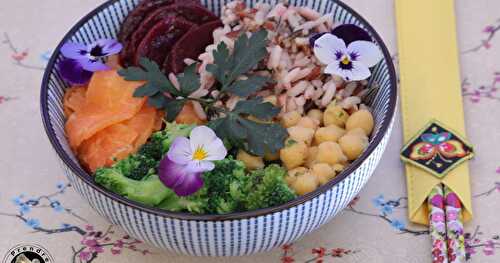 Buddha bowl riz pois chiches aux légumes