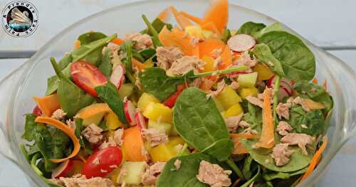 Salade d'épinards croquante au thon 