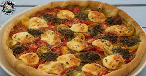 Tarte pesto tomates mozzarella 