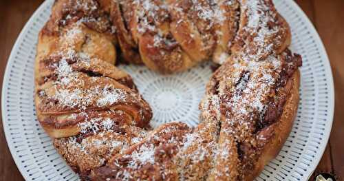 Brioche tressée coco chocolat