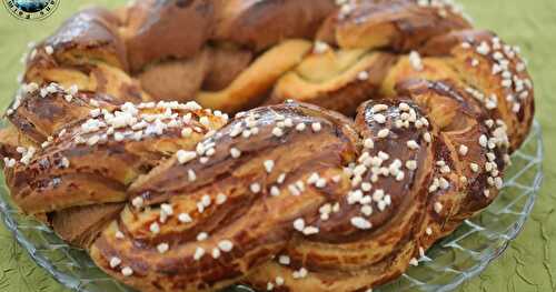 Brioche tressée menthe chocolat