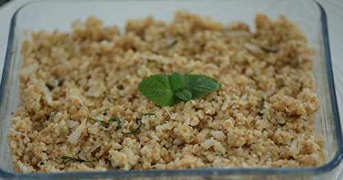 Gratin de chou fleur au quinoa et à la menthe