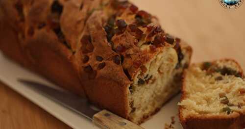 Brioche tressée marbrée aux fruits confits