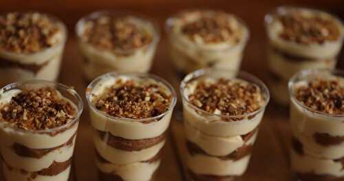 Mini verrines tiramisu spéculoos praliné 